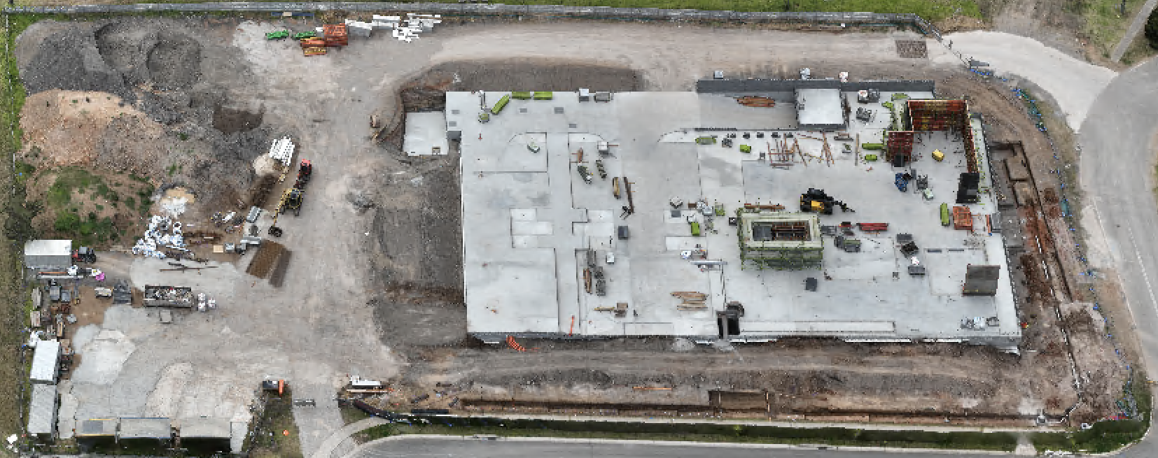 construction site drone view